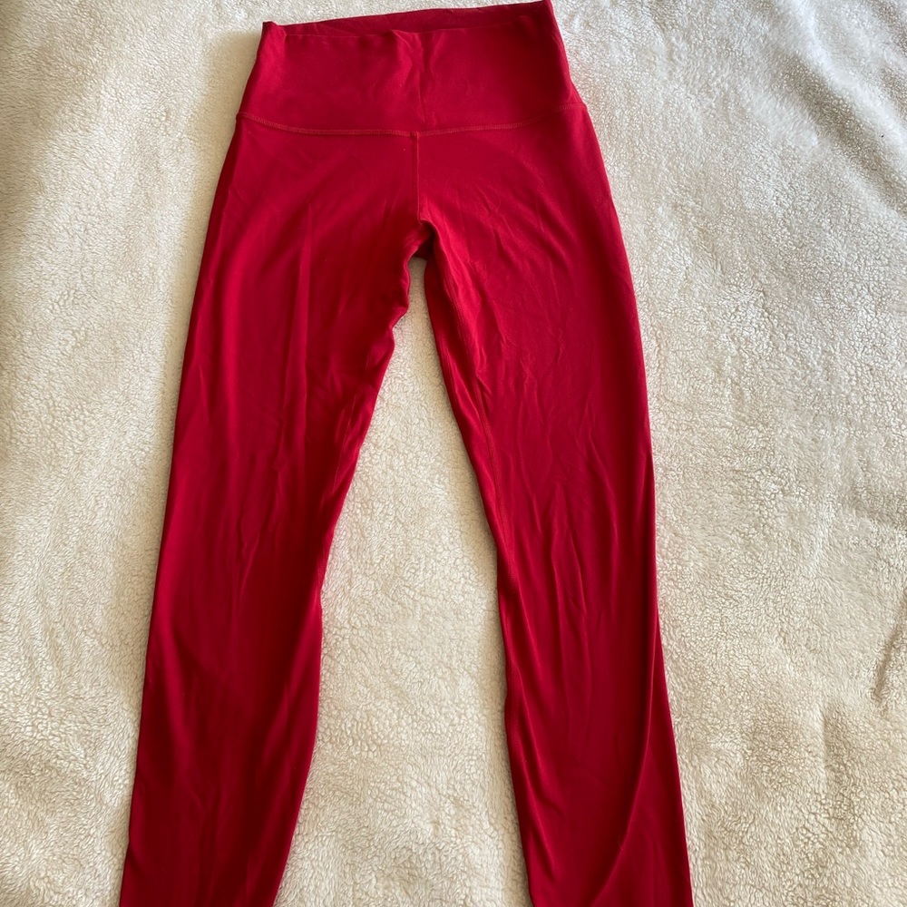 Red lululemon align leggings "25